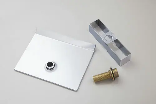 Soild Brass Bathroom Bathtub Torneira Waterfall 3 Pieces 2 Lever Chrome 27D Deck Mount Basin Sink Brass Vessel Tap Mixer Faucet 4