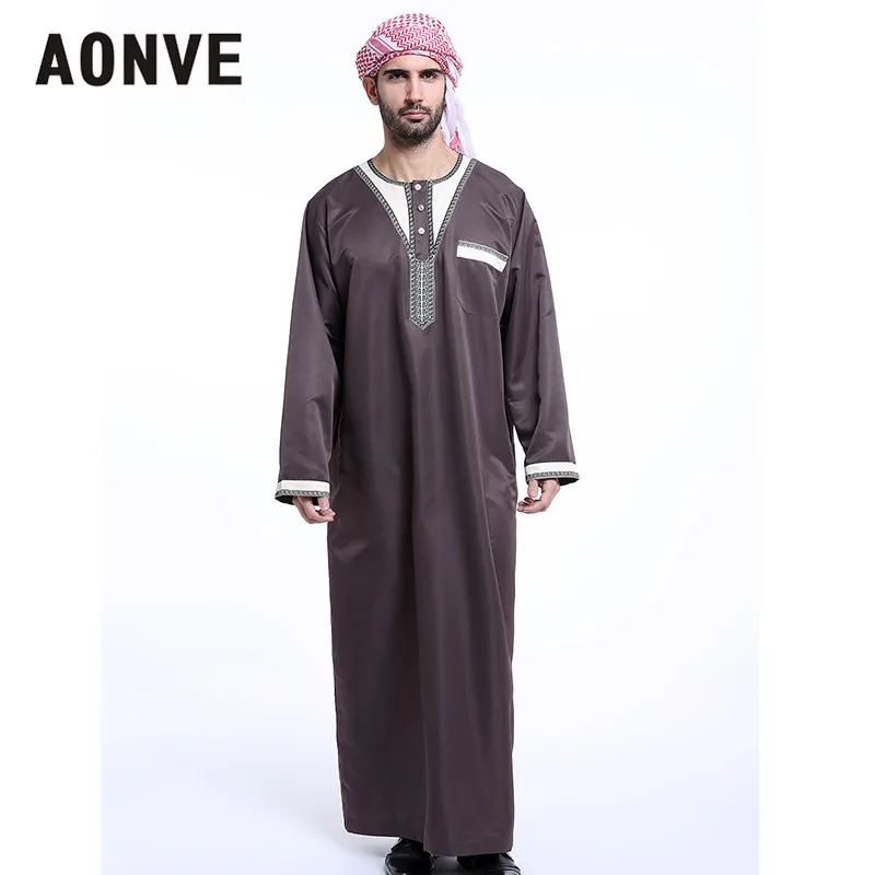 Aonve Fashion Suadi Arabia Homme Abayas Mens Islamic Clothing Muslim
