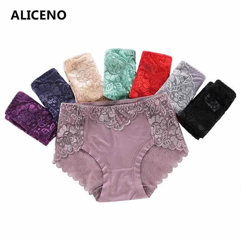 Trufeeling Lace Sheef Mid Rise Pure Cotton Ladies Briefs For Women