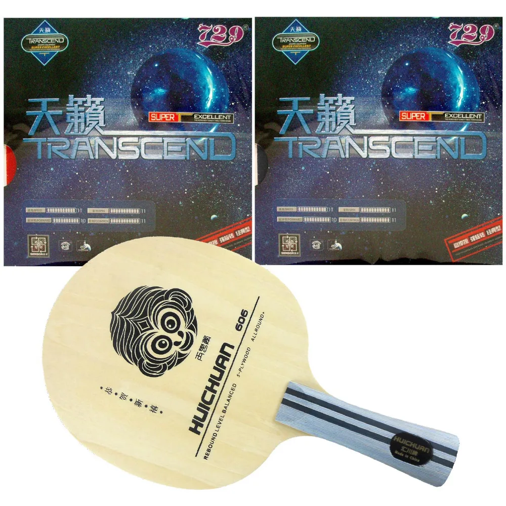 Pro настольный теннис пинг понг Combo ракетки Galaxy YINHE HUICHUAN 606 с 2x РИТЦ 729 Дружба TRANSCEND