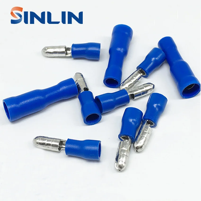 100Pcs 50set Blue Bullet Connector FRD MPD 2 156 Insulated Crimp Terminals for 16 14A W