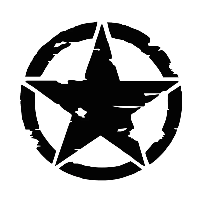 Car Stickers Vinyl  ARMY Star Graphic Decals Motorcycle Stickers Fashion Car Body Walll Window Decal Sticker 1515cm Car Styling (2)