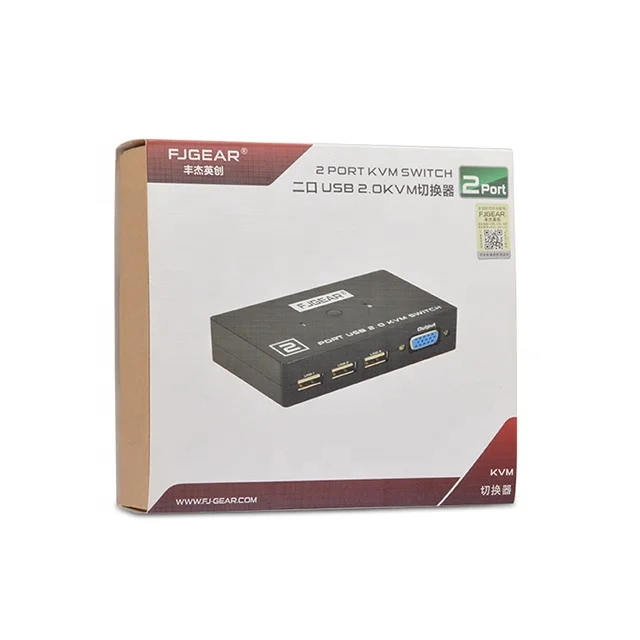 USB 2,0 KVM переключатель высокое качество 2 порта usb коммутатор 1920*1440 VGA переключатель SVGA разветвитель коробка для компьютерного обмена монитор клавиатура