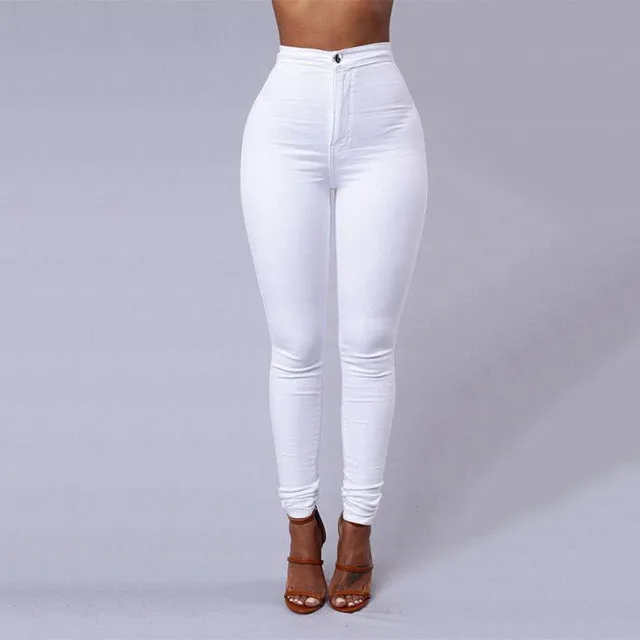 2019 Slim Professional Trousers Women Western-style Trousers White Black Pants High Waist Plus Size Formal Female Pencil Pants As Photo Show