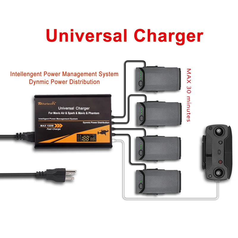 

DJI Mavic PRO 5 in1 Multi Battery Charging Hub Intelligent Battery Fast Smart Charging tool for DJI Mavic 2 RC Drone Accessories