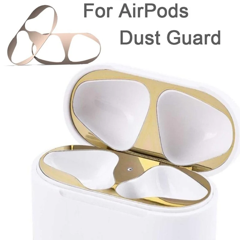 Metal Dust Guard Sticker For Apple AirPods Case Cover Plating Protective Skin Chip Earphone Etui Coque Stofbeschermingssticker Metal Dust Guard Sticker For Apple AirPods Case Cover Plating Protective Skin Chip Earphone Etui Coque Stofbeschermingssticker