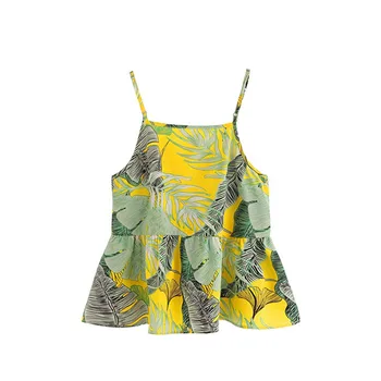 

Women Print Sleeveless Fashion Top V-neck Sling Vest Shirt Tops Hot 2020 New Women Sexy Cotton Crop Bustier #YL5