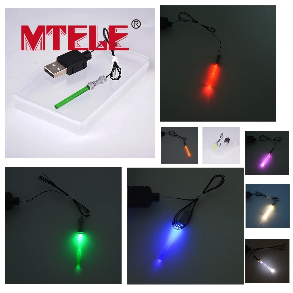 MTELE Brand LED light up kit for Blocks Compatible with Lego Lightsaber font b Toys b