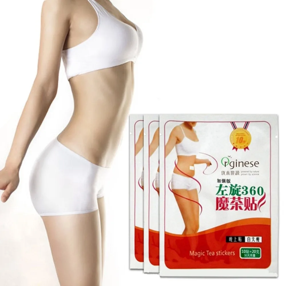 

Left-Handed 360 Magic Tea Stickers Yellow Weight Loss Stickers Fashion Women
