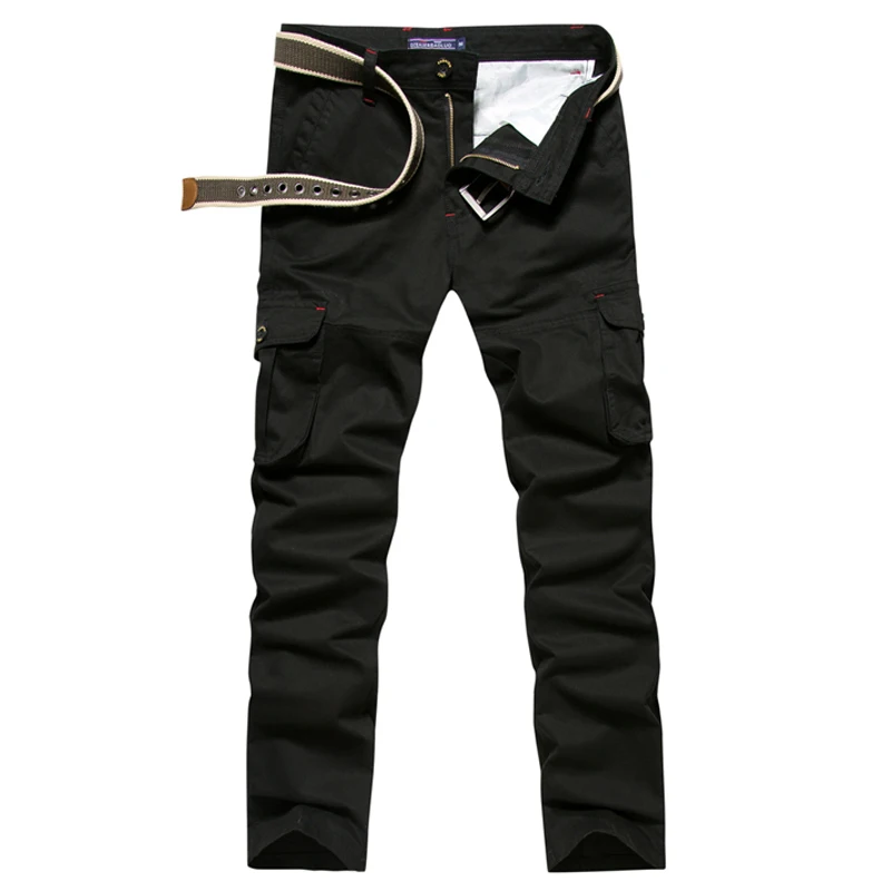 

drop shipping 2018 new autumn multi-pocket men cargo pants casual long straight military trousers XP21