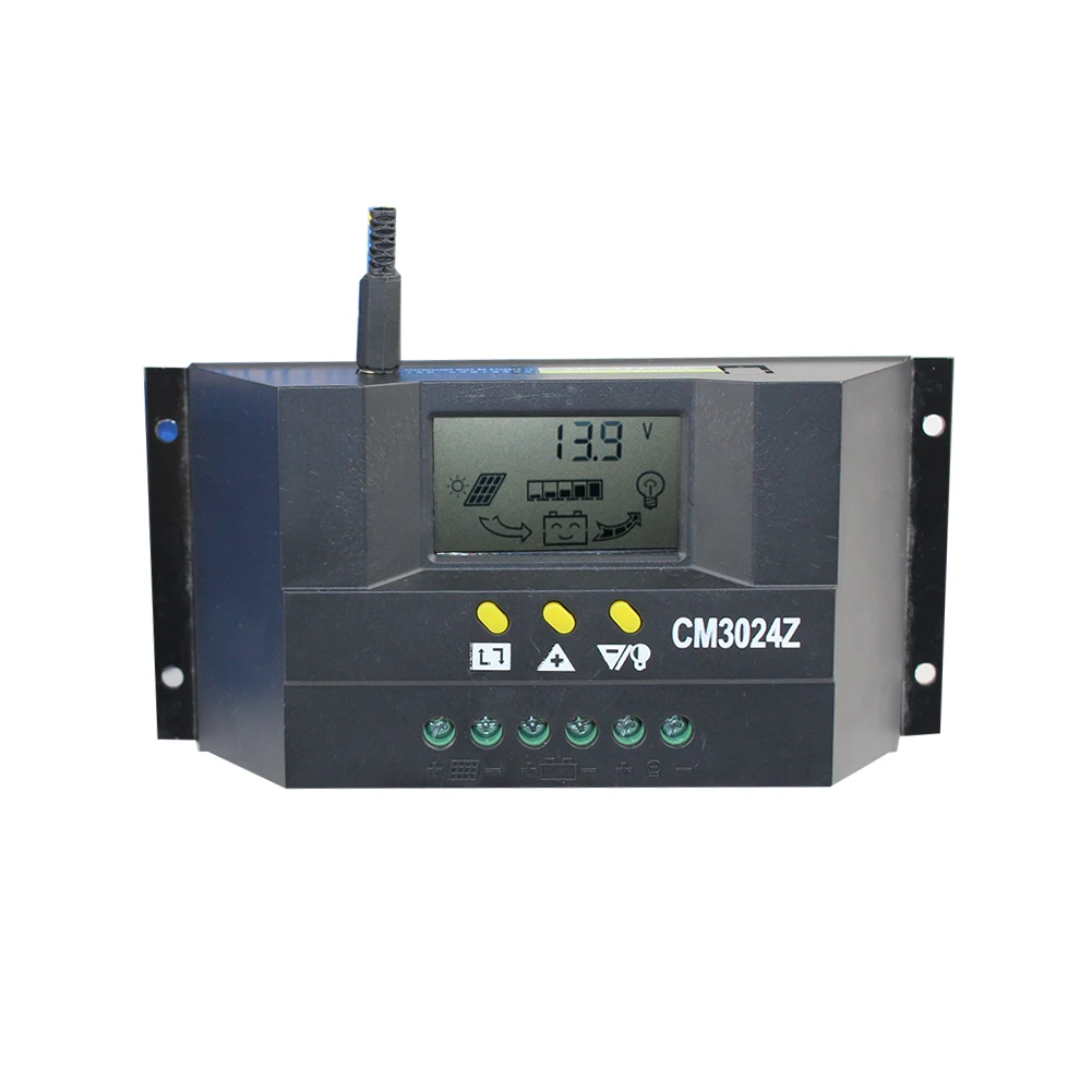 

CM3024 30A Solar Charge Controller 12V/24V Solar Panel Battery Regulator Charge Dual USB 5V LCD Charge Regulator Controller FEN#