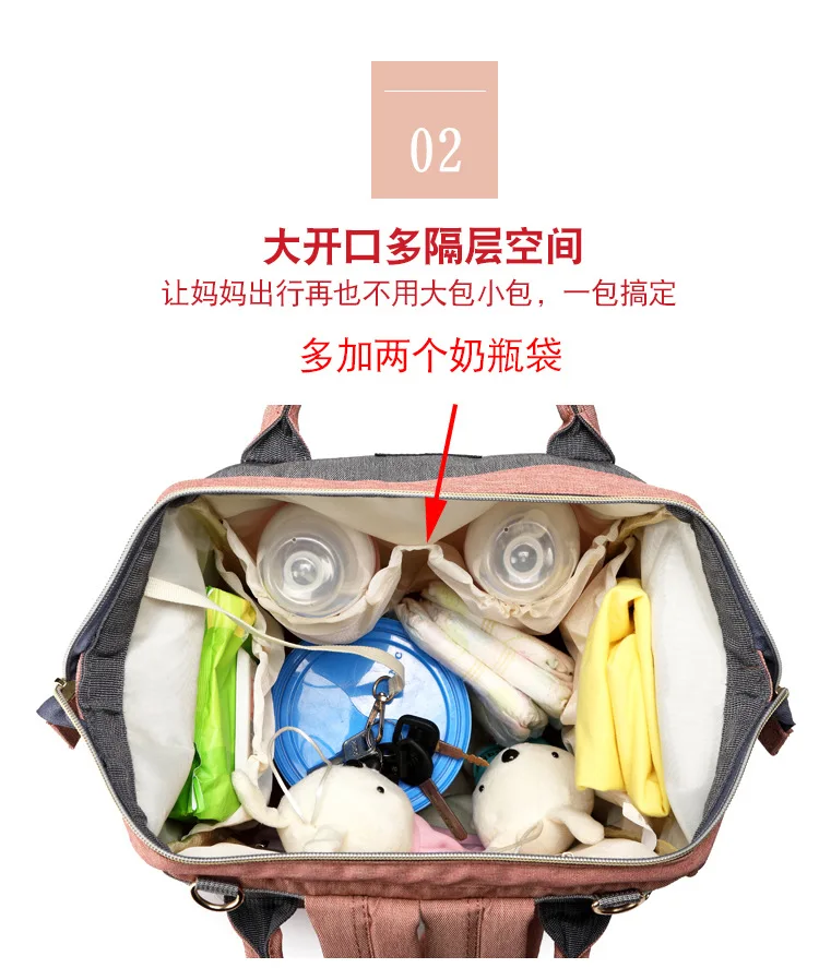 Lequeen Мумия сумка usb зарядка сумка на плечо мать mu ying bao многофункциональный большой емкости Вай Чу Бао рюкзак