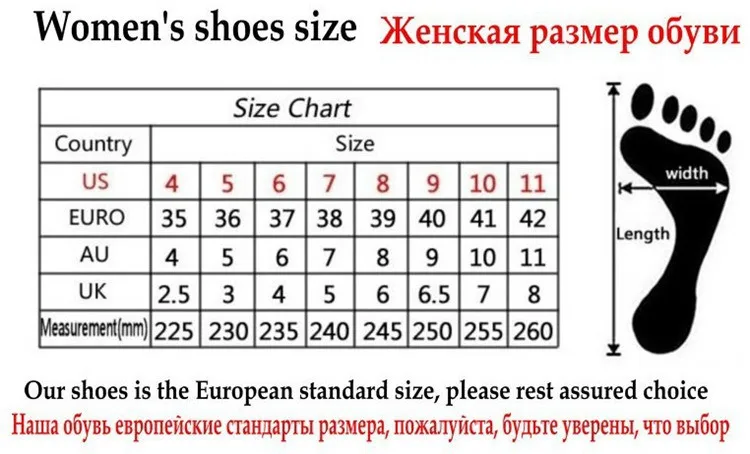 正规女鞋尺码表
