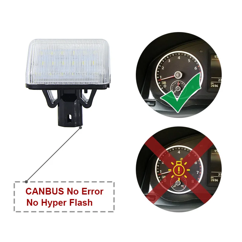 Светодиодный светильник CANBUS номерного знака для Mazda 6 2003-2008, CX-5 2013-, CX-7 2007-2012, скорость 6 2006-2007, автомобильная лампа белого цвета
