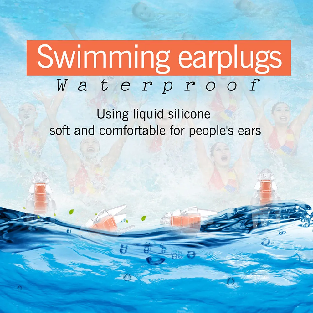 PUAroom Waterproof and Soundproof Ear plugs for Ear Noise Cancelling Swimming Bath Sleeping Reliable Fixation For Daily Use PUAroom Waterproof and Soundproof Ear plugs for Ear Noise Cancelling Swimming Bath Sleeping Reliable Fixation For Daily Use