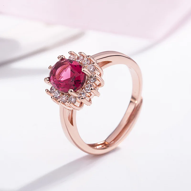 Bague Ringen, модные кольца с рубином, Настоящее 925 пробы, серебряные ювелирные изделия для женщин, амулеты, вечерние аксессуары