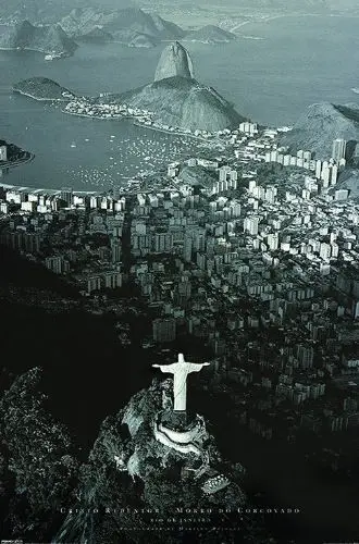 

CHRIST THE REDEEMER STATUE RIO DE JANEIRO SILK POSTER Wall painting 24x36inch