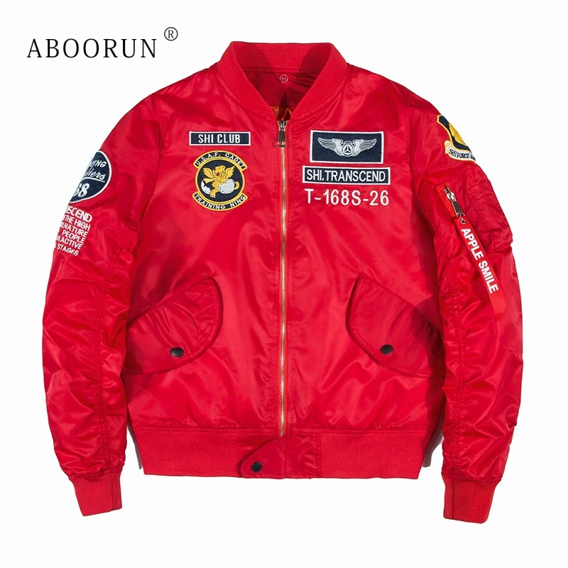 

Dropshipping Suppliers Usa ABOORUN 2018 New US Bomber Jacket Mens Embroidery Jacket Fashion Baseball Coat for Couples YC1046