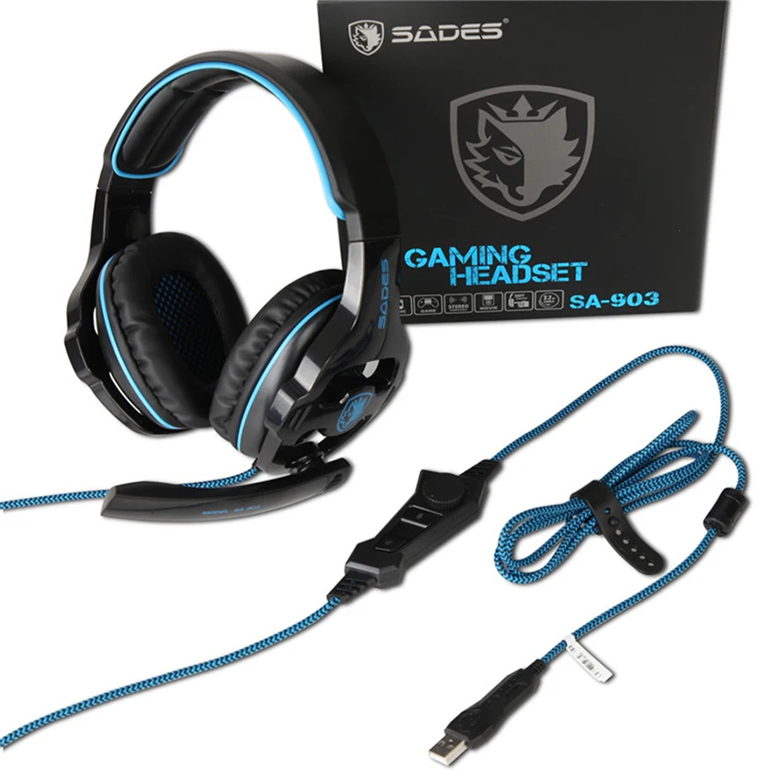 Sades Sa 903 Pc Gamer Stereo Gaming Headset With Microphone 7 1 Surround Sound Usb Wired Earphone Headphones Casque Gaming Headset With Microphone Gaming Headsetheadset With Microphone Aliexpress