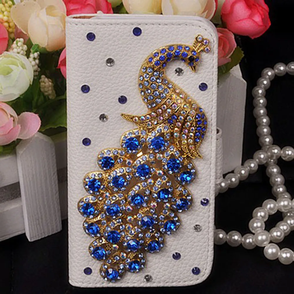 

For iphone 8 Plus,Diamond Crystal Rhinestone PU Leather elegant Wallet Style Phone Cover,Bling Beautiful Fashion 3D Cute case