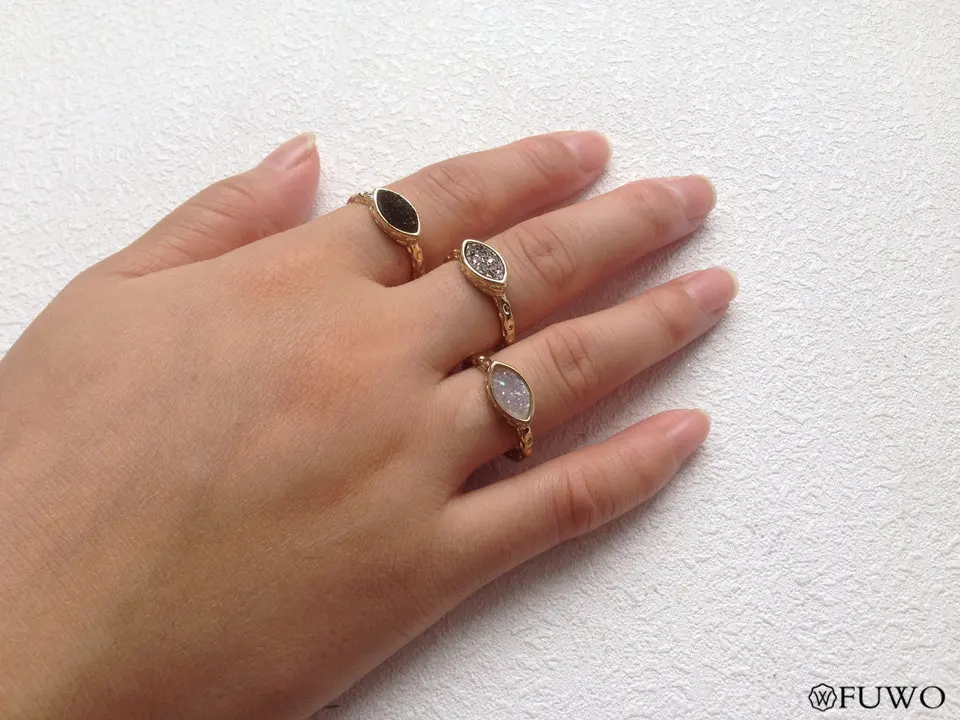 Aura Druzy Rings 11