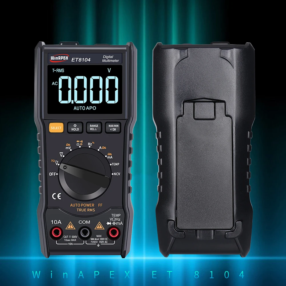 Digital Multimeter Professional Measure Multimeter AC/DC V Voltmeter Ammeter Resistance Meter Display Flashlight Function Meter