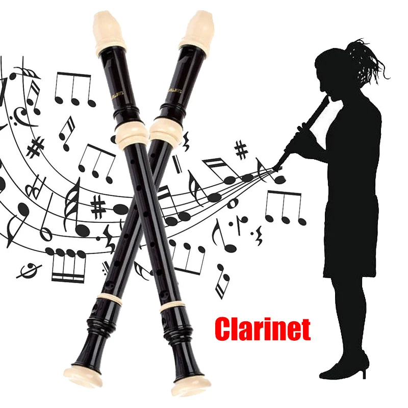 Кларнета Сопрано-флейта высоких частот флейте подарок C мелодия 8 отверстий флейта интересный Дидактический черные длинные ВЧ музыкальные
