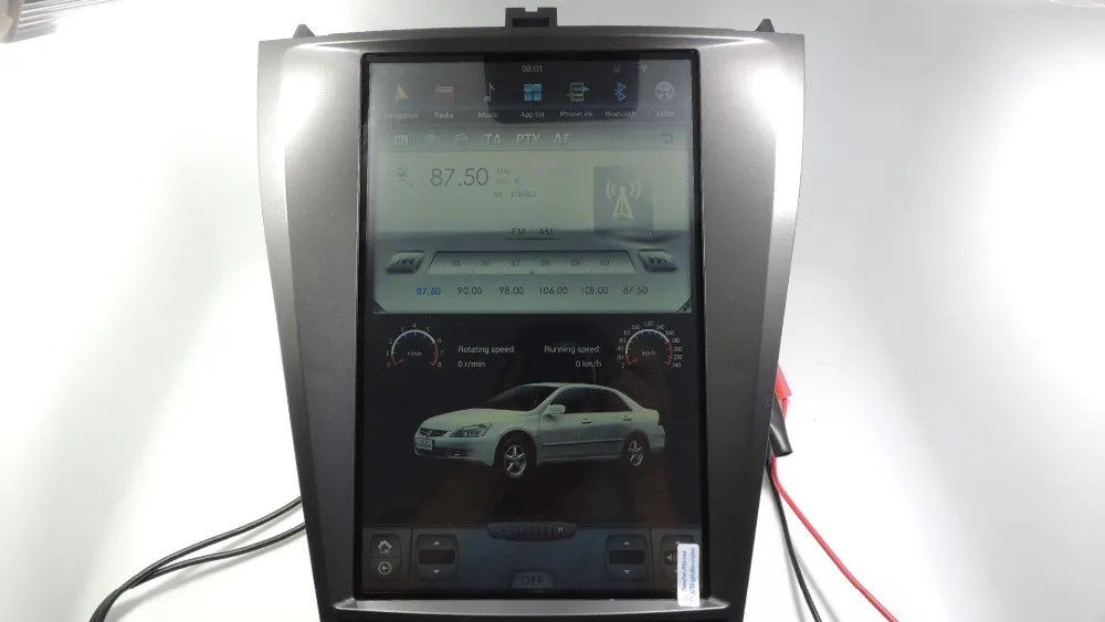 "YOKOTRON" 12," Telsa стиль сенсорный Android 7,1 Автомагнитола RDS для Honda Accord 7 CL7 2003-2007+ gps