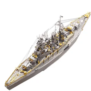 Piececool Japan Nagato Class Battleship Warship DIY 3d Metal Nano Puzzle Assemble Model Kits P091-SG Laser Cut Jigsaw Toys Piececool Japan Nagato Class Battleship Warship DIY 3d Metal Nano Puzzle Assemble Model Kits P091-SG Laser Cut Jigsaw Toys