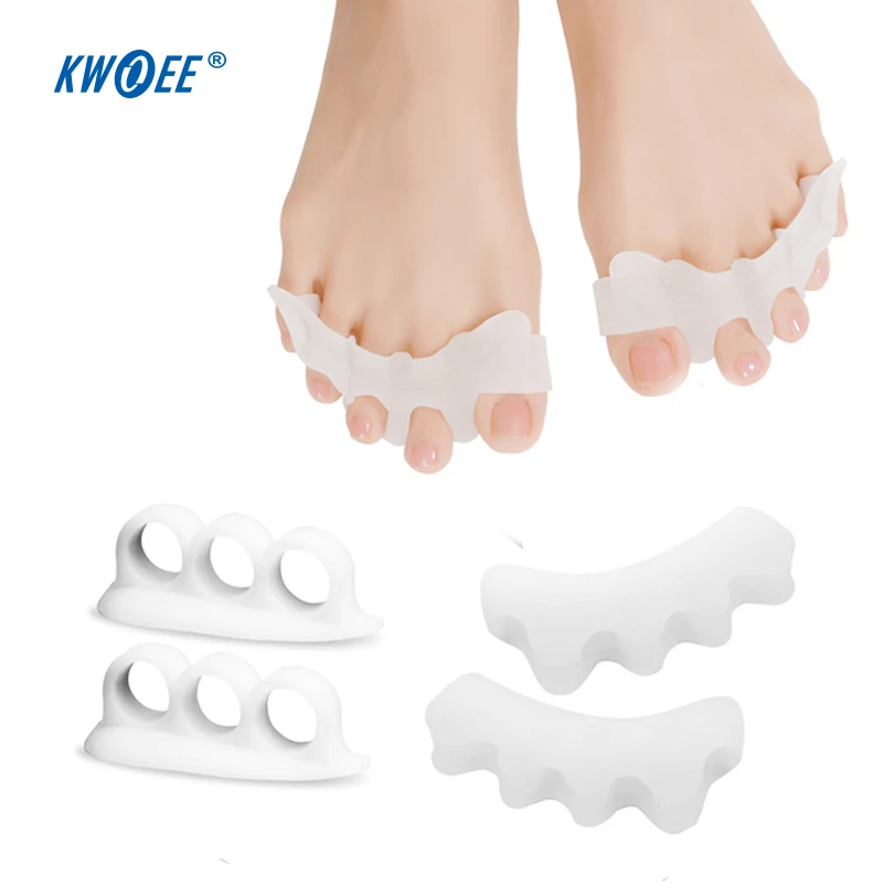 

3 Pairs/lot Toe Separator Silicone Toes Overlapping Separator Hallux Valgus Orthotics Toes Rehabilitation Corrector Foot Care