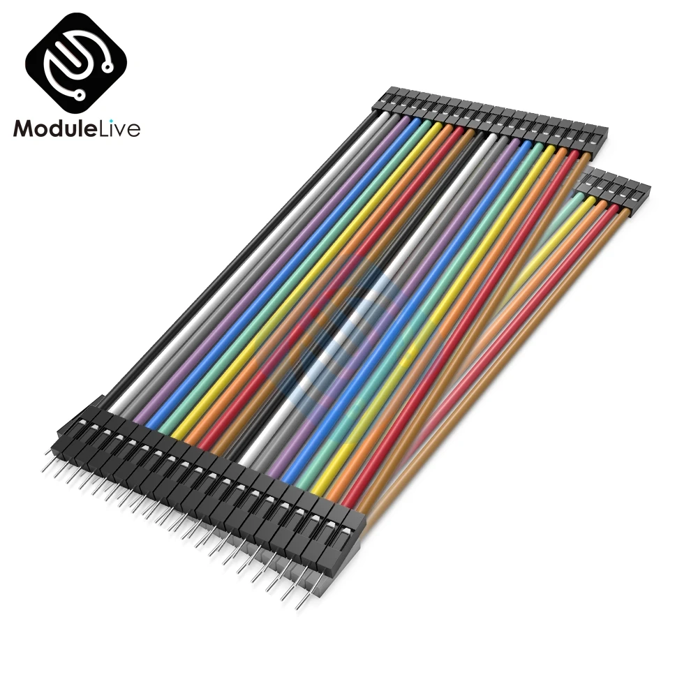 40 шт в ряд Dupont кабель 20 см 2 54 мм 1pin 1 p папа к женскому перемычку для Arduino макетной