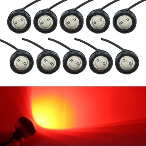 

10pcs 9W 12V 18MM Red LED Eagle Eye Light Car Fog DRL Daytime Reverse Backup Parking Signal