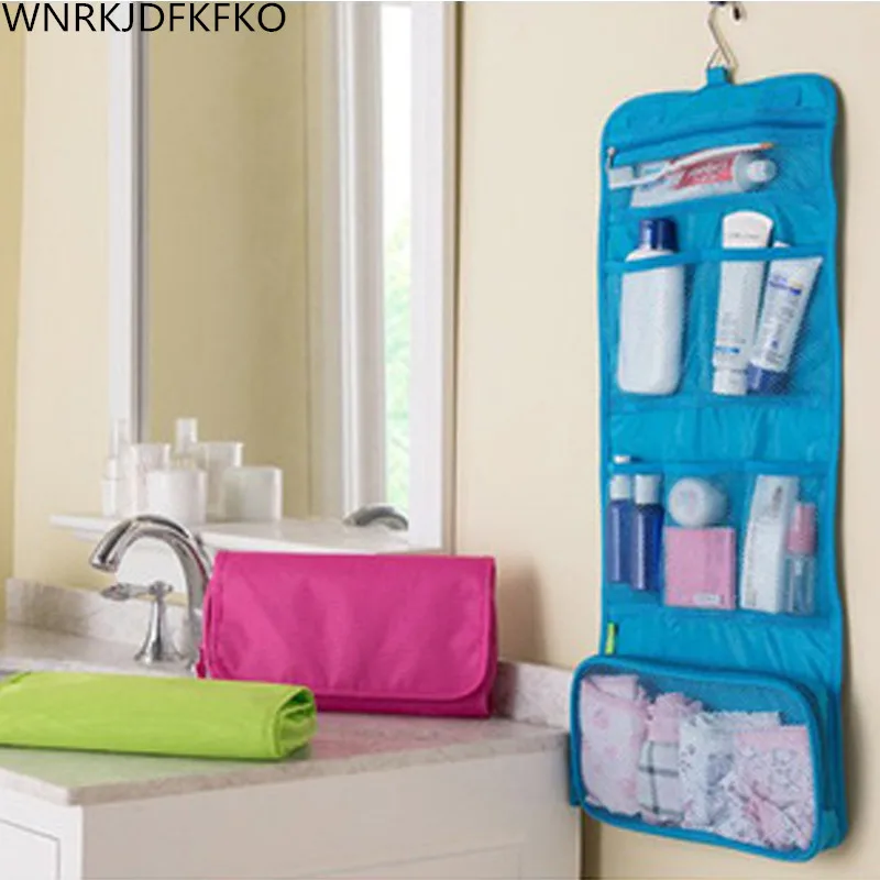 

Women Man Portable Foldable Travel Cosmetic Case Cosmetic Bags Women Hanging Toiletry Bags Bathroom Storage Bag Organizer Make
