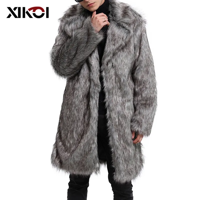 XIKOI Men Fur Coat Oversized M-4XL Winter Outwear Fluffy OverCoat Men Parka Jackets Plus Long Overcoats Warm Thick Furry Coats XIKOI Men Fur Coat Oversized M-4XL Winter Outwear Fluffy OverCoat Men Parka Jackets Plus Long Overcoats Warm Thick Furry Coats
