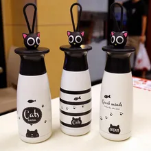 Cartoon Cute Cat Thermo Mug Vacuum Flask Cup Stainless Steel Thermos Water Bottle Thermal Tumbler Travel