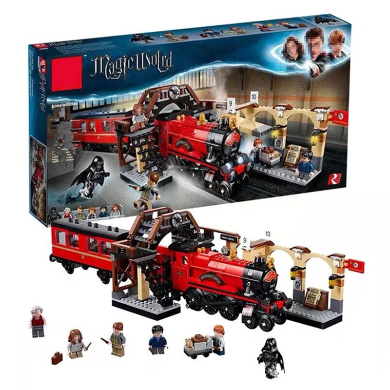 

2019 New Harri Potter Compatible with Legoinglys Hogwarts Express Set Train Building Blocks Kid Boy Brick Toys for Birthday
