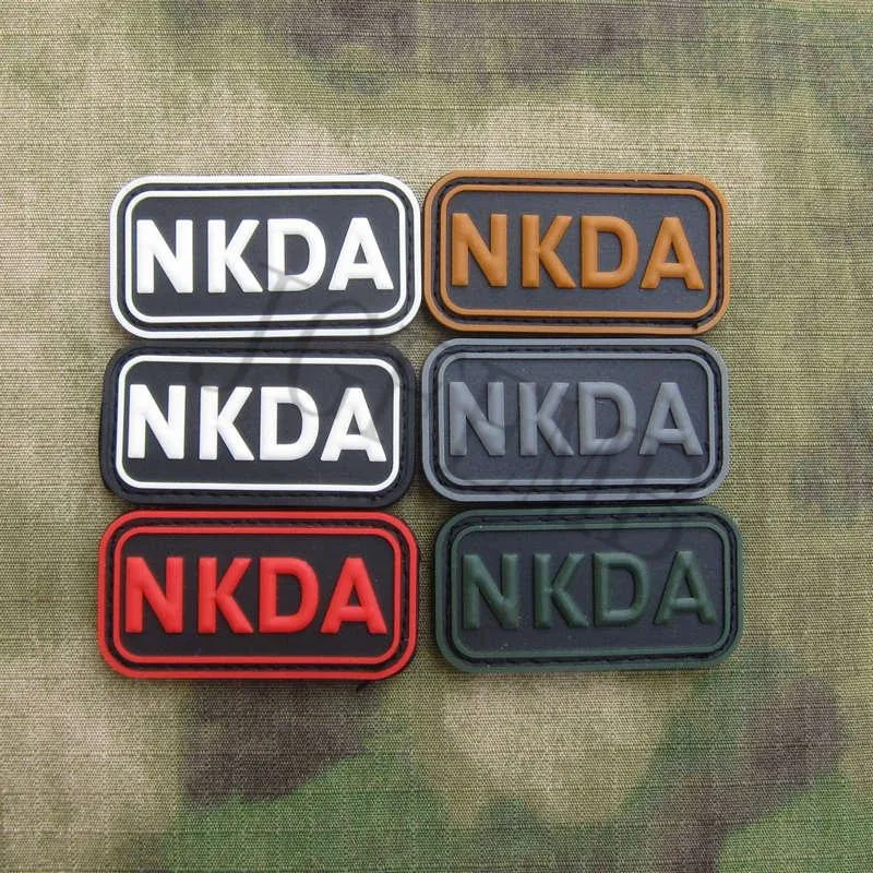 

Hunting accessories NKDA 3D PVC Patch NKDA Rubber Patches Military Tactical Applique Combat Morale Patch Badges for clothing