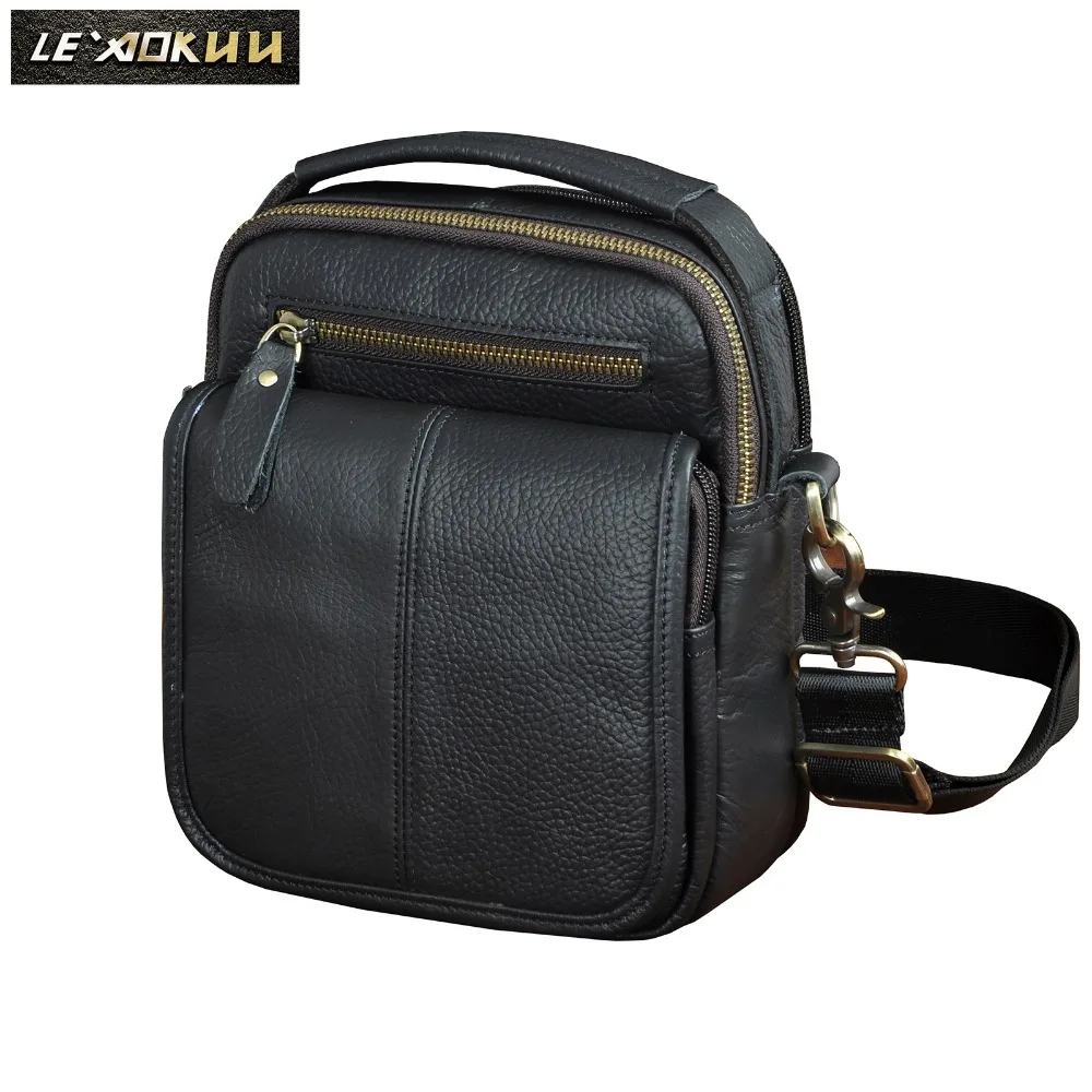 

Real Leather Male Multifunction Fashion Messenger bag Men Casual Design Cross-body One Shoulder bag Satchel Tote Bag 8025b