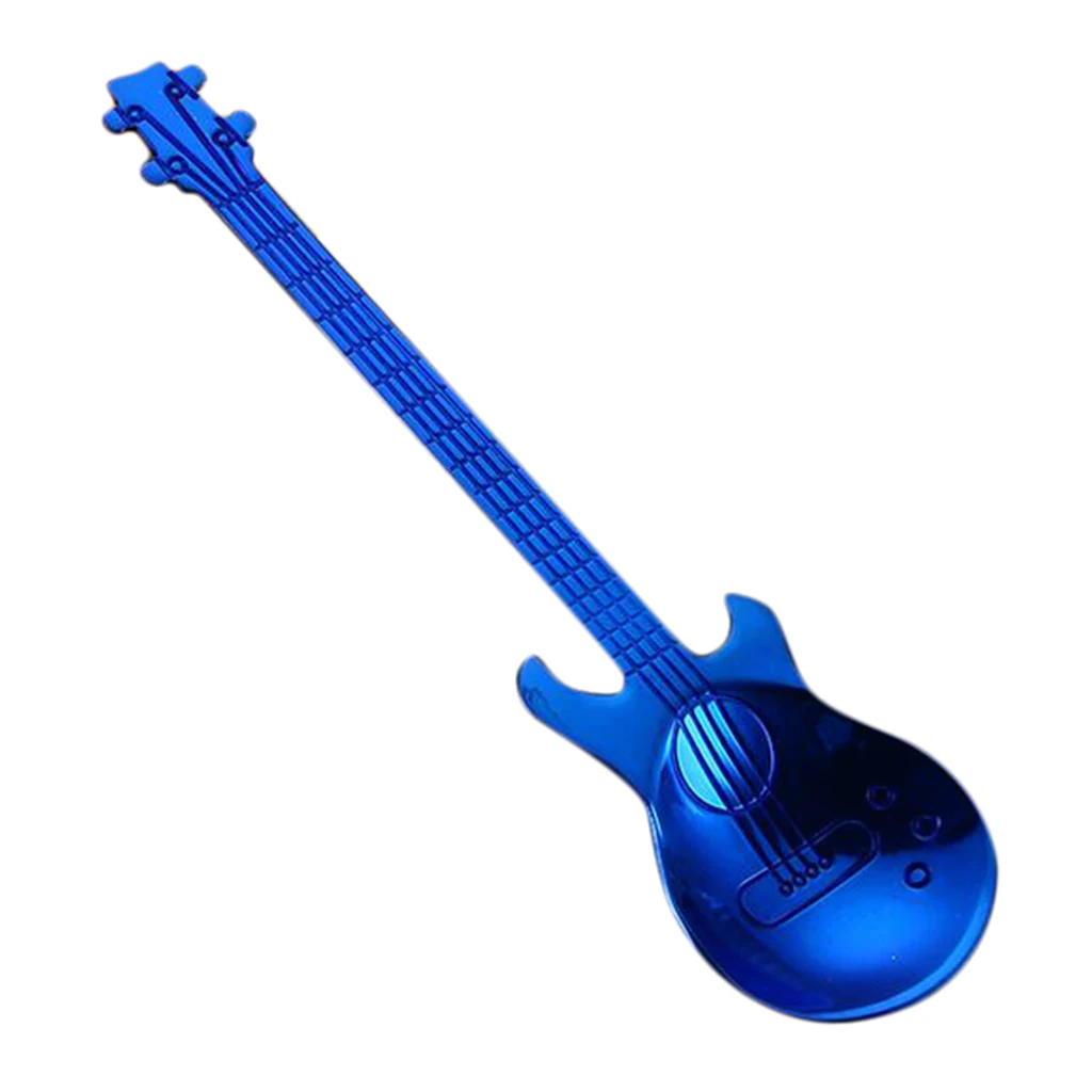 Stainless Steel Guitar Mixing Scoop Cocktail Stirring Spoon Bar Mixing Utensil Barware for mixing drinks smoothies
