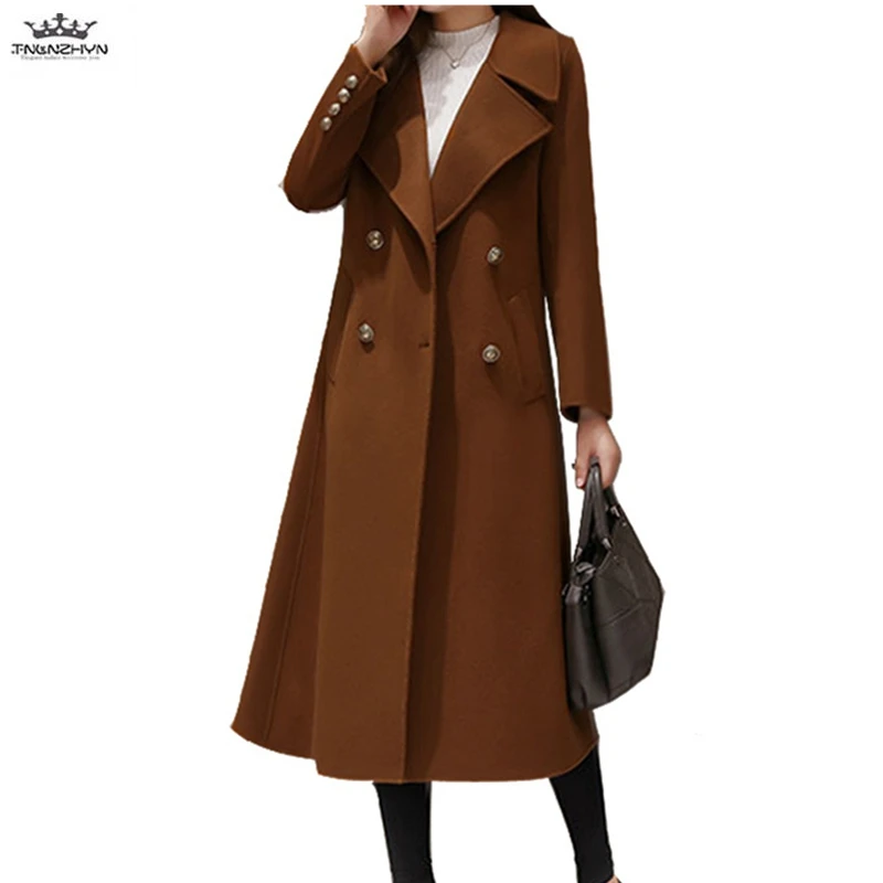 Cashmere Coat Female 2019 Winter Plus size 5XL High end Woolen