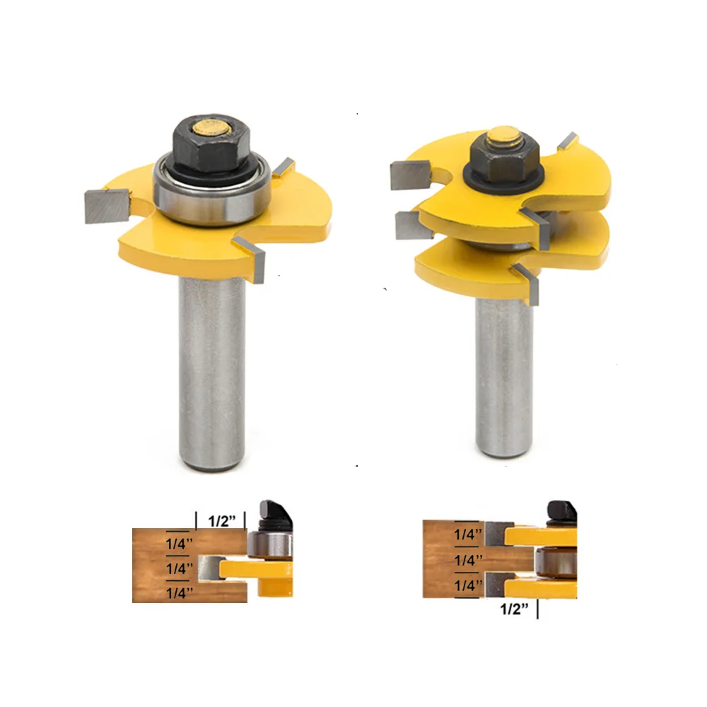 2pcs-1-2-Shank-Matched-Tongue-and-Groove-Woodworking-Cutter-Tool-Cabinet-Router-Bits-Set-For