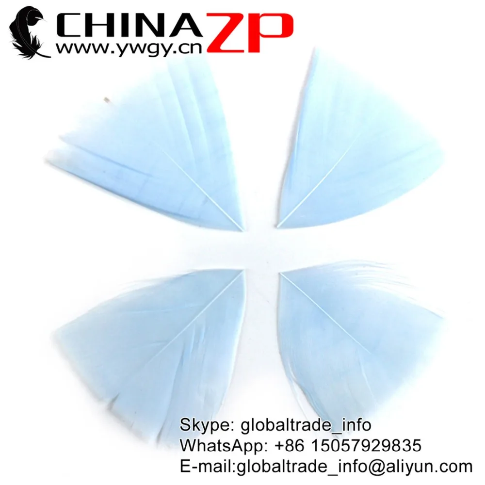 

CHINAZP Factory 3~7cm 100Pcs/lot High Quality Dyed Paleturquoise Turkey Feathers Petal Trimmed Wholesale for Craft