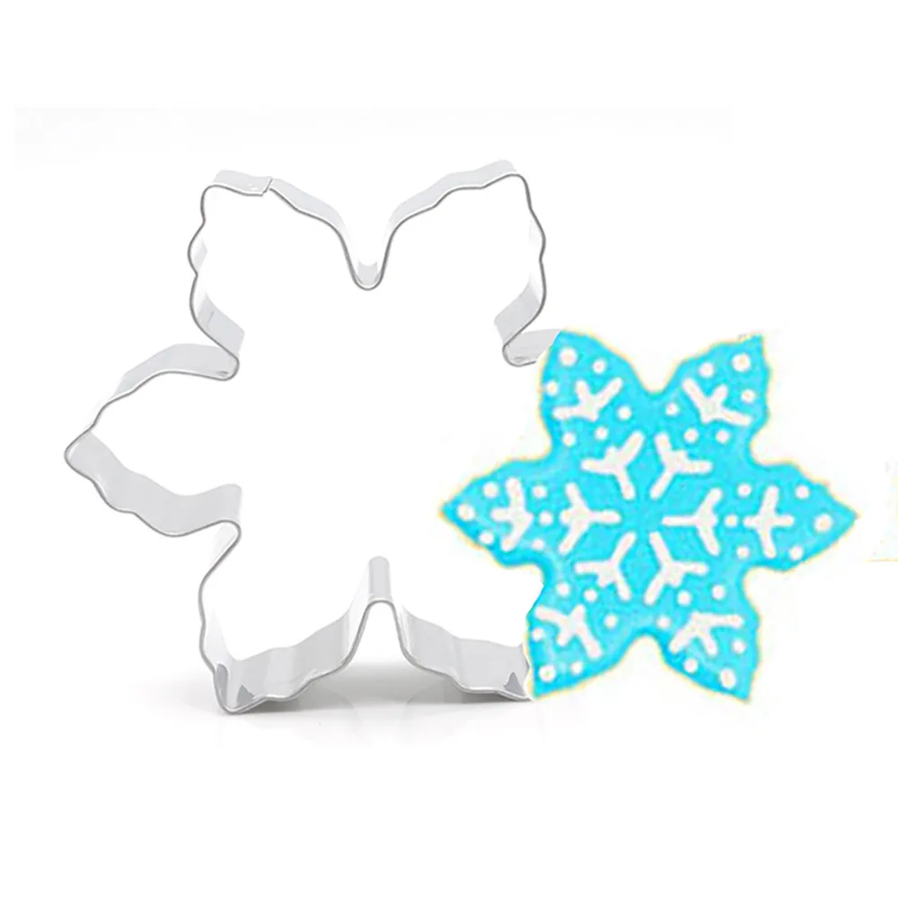 1pcs Christmas Cookie Cutters Cake Mould Mold Xmas Tree Star House Bells Snowflake Biscuit Bakeware Tool Stainless steel Ma@L - Цвет: B