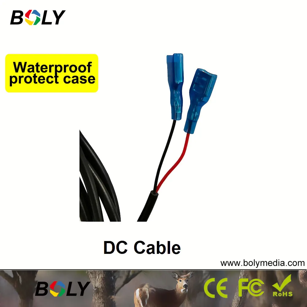 DC Cable To Connect Power Source And Trail Camera Boly Hunting Cameras Waterproof DC Cables for MG984g MG983G BG960I SG520 BG330