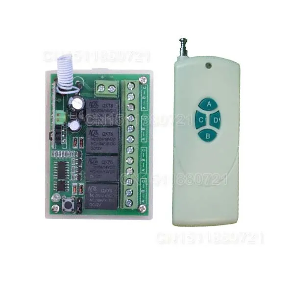 12V 4CH 1000M Wireless Remote Control Relay Switch Transceiver with Receiver Compatible 2262 2260 1527 2240 | Обустройство дома