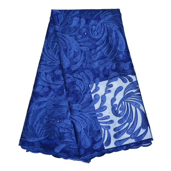 2016 горячих дизайн royalblue Французский шнурок одежда свадьба материал для платья со
