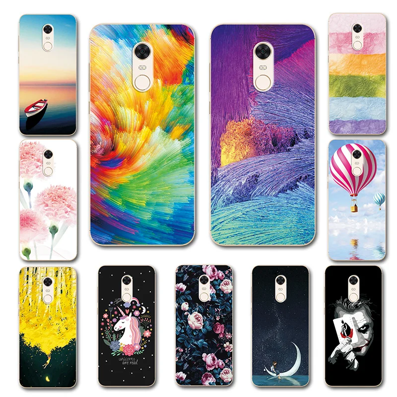 Cute Art Cases Coque For Xiaomi Redmi 5 Plus Flower Silicone Novelty Phone Shell For Redmi 5Plus 5.99 inch Back Cover Fundas