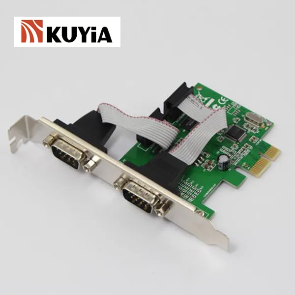 

KUYiA PCI Express 2 port(RS - 232 DB-9) Serial controller card WCH382 Chipset
