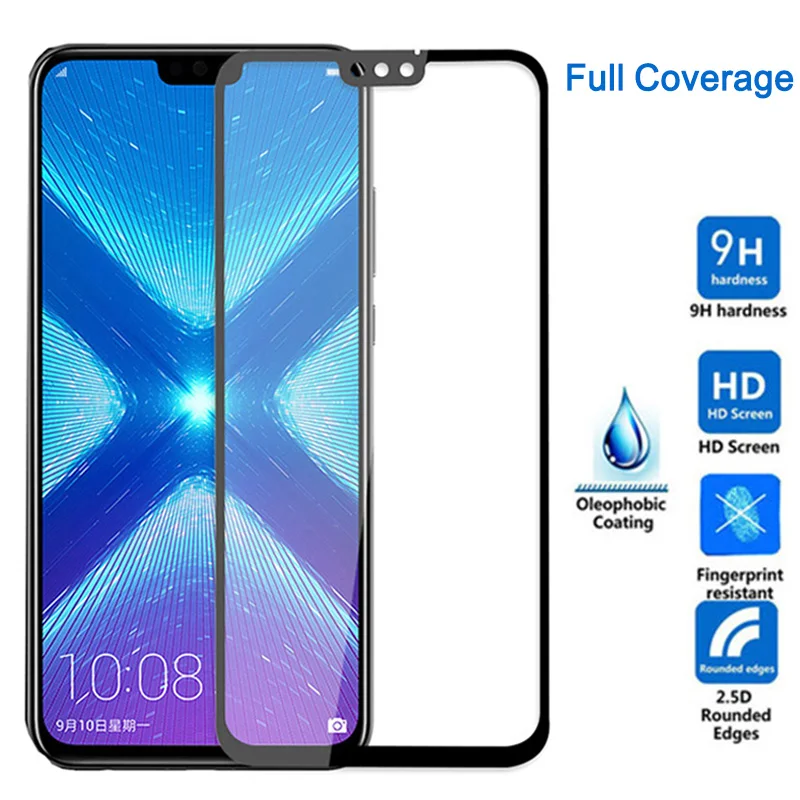 Honor 10 9 lite световое защитное стекло на huawei 8x протектор экрана закаленное honer 10lite 8 x