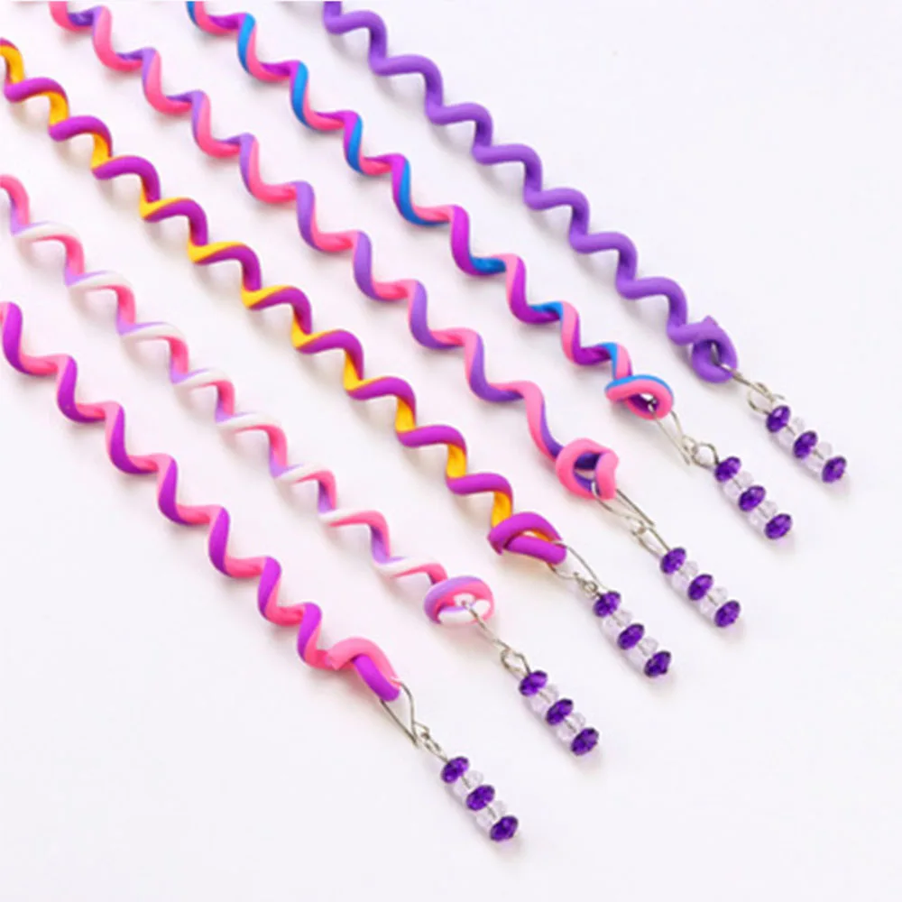 1 pc Cute Girls Headband Colorful Crystal Long Elastic Hair Bands
